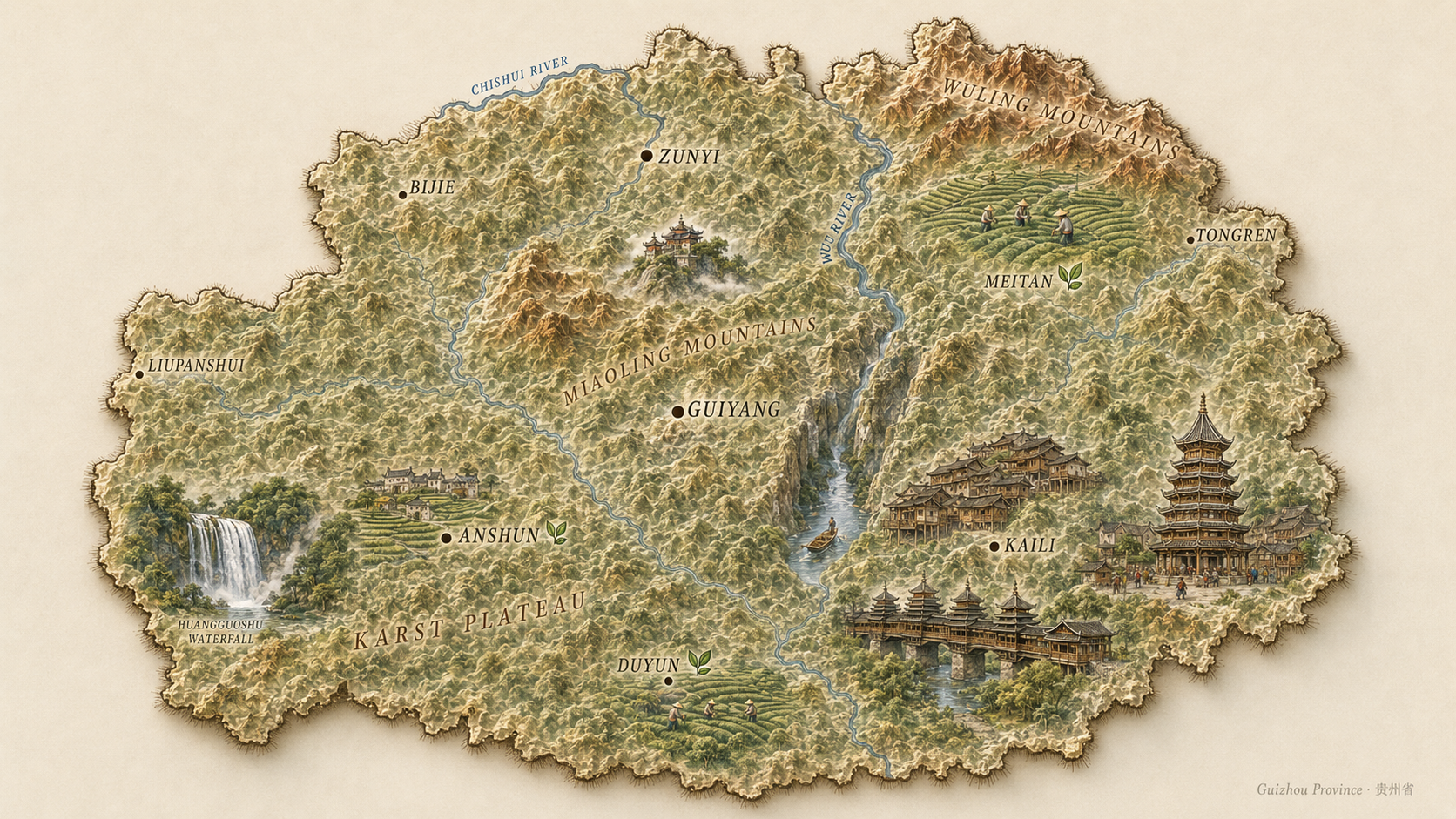 Гуйчжоу editorial map