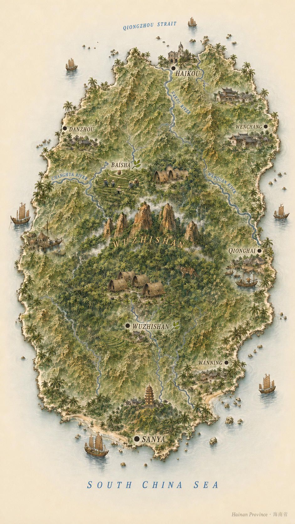 Хайнань editorial map