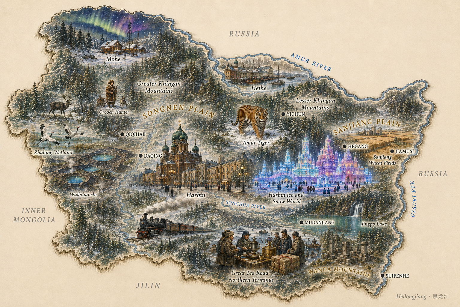 Хэйлунцзян editorial map