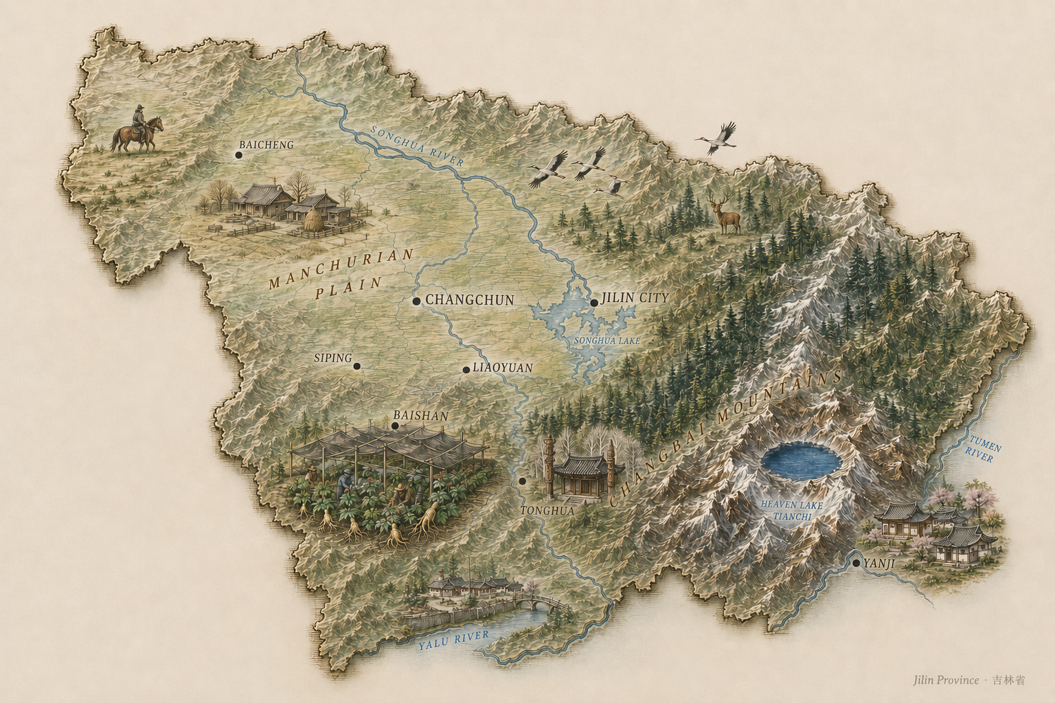 Цзилинь editorial map