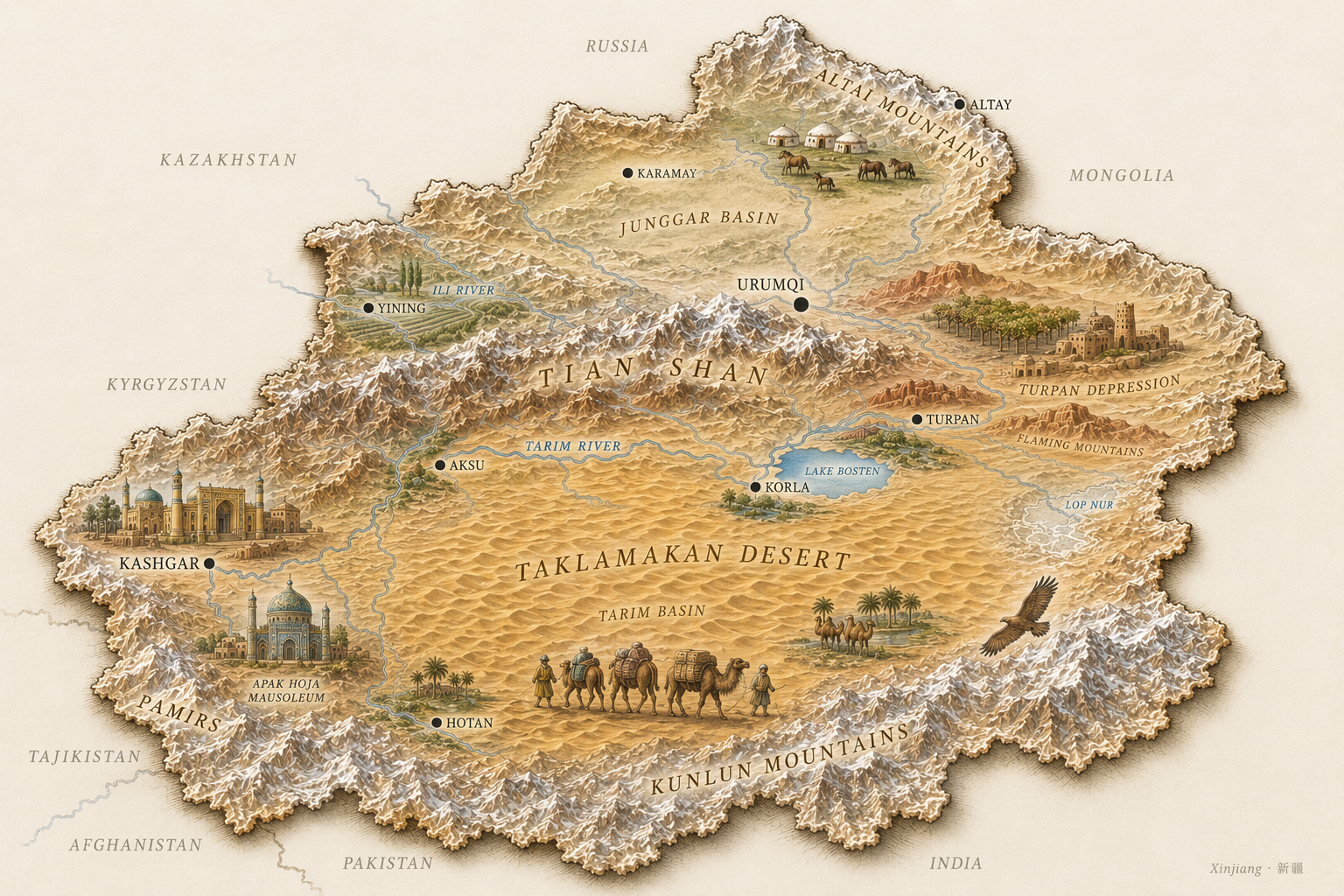 Синьцзян editorial map